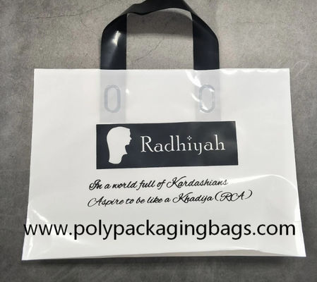 sacos de compras plásticos do HDPE de 0.12mm com punhos